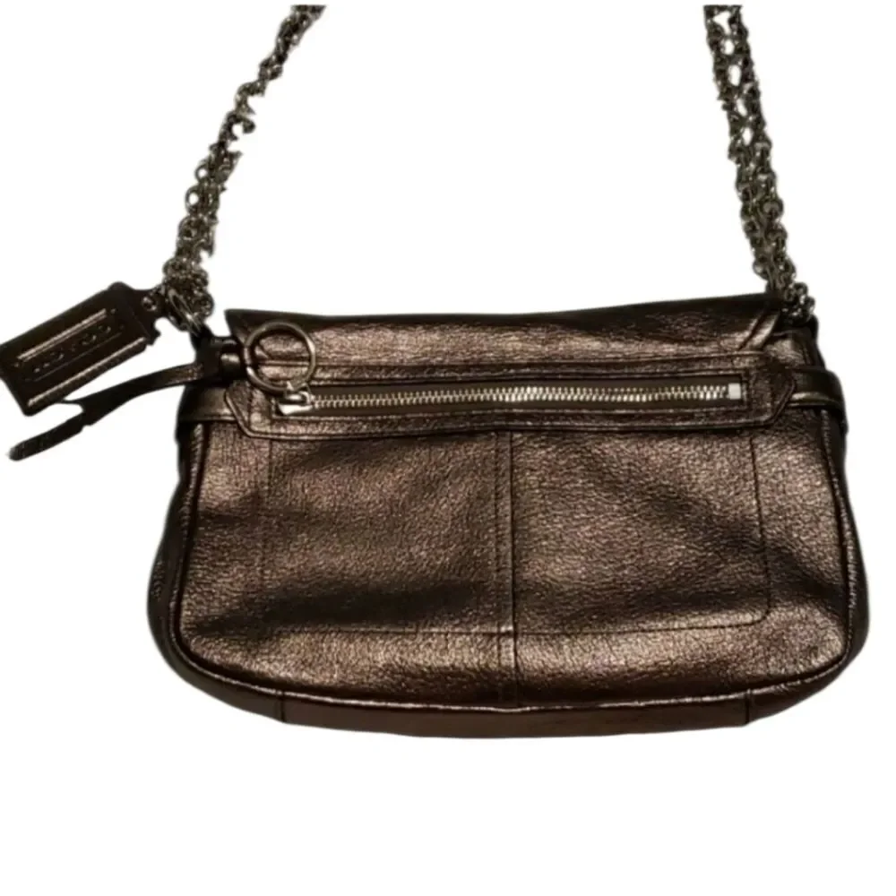 Coach Gunmetal Metallic Chelsea Bag